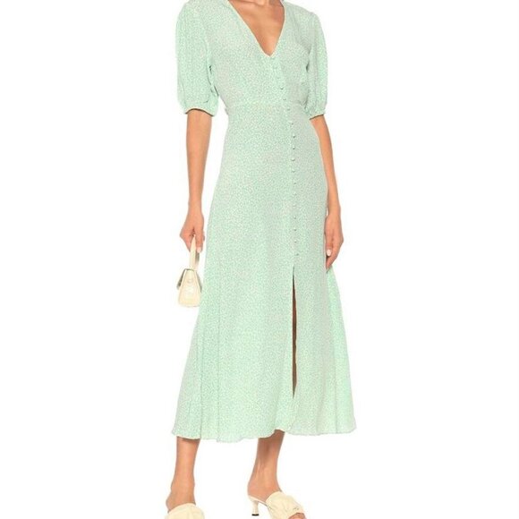 Rixo Staci dress – Green Tea-Length Dress (US 6/UK 10) - Picture 6 of 15